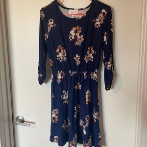 Blue floral dress